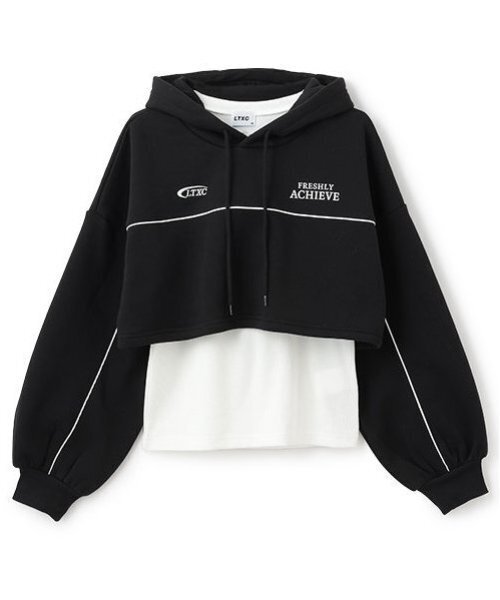 セール】【LTXC】裏起毛クロップドパーカインナーセット