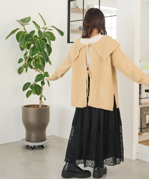 Crisp（クリスプ）の「グリッターシアージャガードTシャツ（Tシャツ/カットソー・レディース・ブルー/アイボリー/イエロー・FREE）」の9枚目の写真