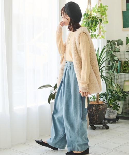 Crisp（クリスプ）の「グリッターシアージャガードTシャツ（Tシャツ/カットソー・レディース・ブルー/アイボリー/イエロー・FREE）」の20枚目の写真