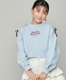 JENNI love | 【コットン100%】ラインリボン短丈トレーナー(スウェット)