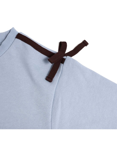 JENNI love（ジェニィラブ）の「【コットン100％】ラインリボン短丈トレーナー（スウェット・キッズ・ブラック/サックスブルー/オフホワイト・130cm/140cm/150cm/160cm）」の8枚目の写真