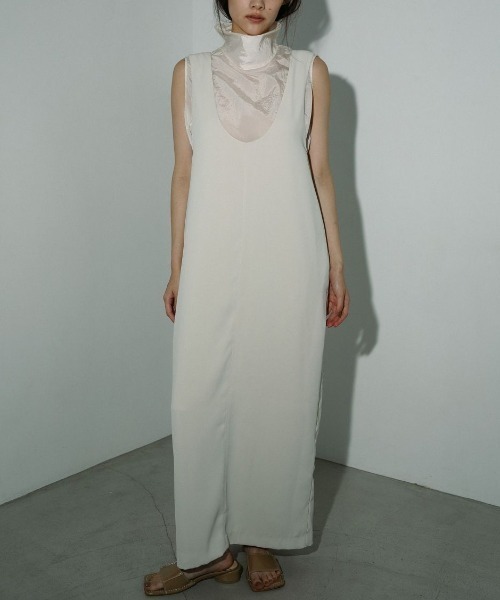 anuke（アンヌーク）の「anuke Twill Uneck Onepiece ツイルUネック