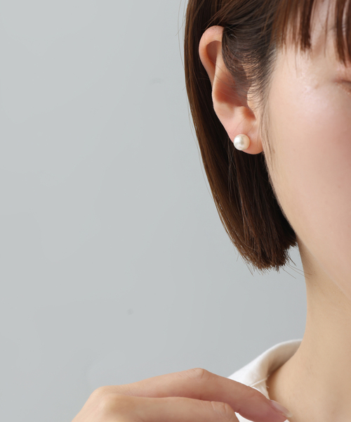 Lilas アコヤパール7mmピアス K10（両耳） Lilas ピアス アコヤパール7mmピアス K10（両耳） レディース