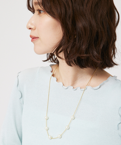 abahouse mavie(アバハウスマヴィ)の「コットンパールネックレス(ネックレス・レディース・ゴールド・フリー)」の6枚目の写真