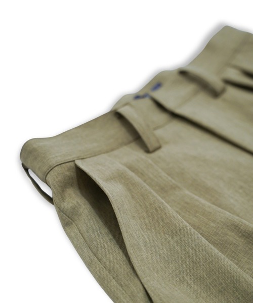 ohta(オータ)の「【ohta 】khaki pleats pants(スラックス・メンズ・カーキ・1)」の5枚目の写真