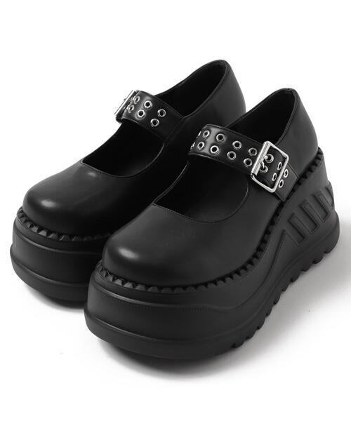 WEGO（ウィゴー）の「WEGO/【25年春夏新作】厚底ハトメワンストラップシューズ（ドレスシューズ・レディース・ブラック・MEDIUM/LARGE）」の19枚目の写真