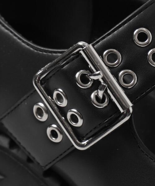 WEGO（ウィゴー）の「WEGO/【25年春夏新作】厚底ハトメワンストラップシューズ（ドレスシューズ・レディース・ブラック・MEDIUM/LARGE）」の12枚目の写真