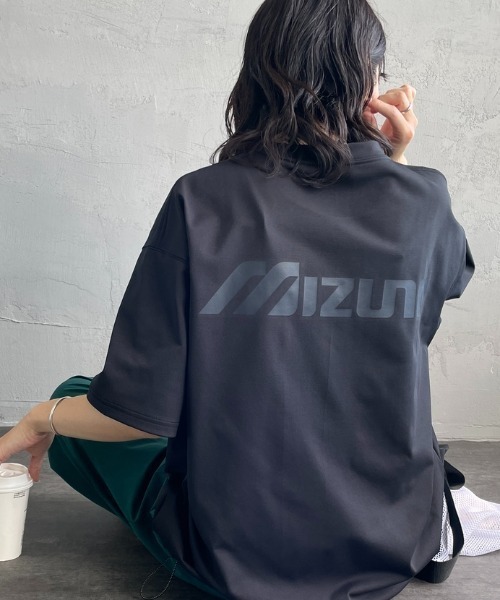 MIZUNO（ミズノ　）の「[MIZUNO/ミズノ] 別注 ドローコード付き バックプリントTシャツ（Tシャツ/カットソー・レディース・ブラック/グレイッシュベージュ/ホワイト・L/M/S/XL）」の2枚目の写真