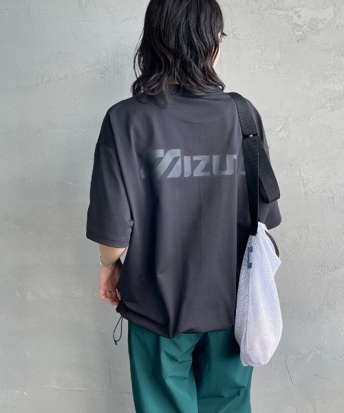 MIZUNO/ミズノ] 別注 ドローコード付き バックプリントTシャツ（T