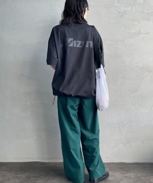 MIZUNO（ミズノ　）の「[MIZUNO/ミズノ] 別注 ドローコード付き バックプリントTシャツ（Tシャツ/カットソー・レディース・ブラック/グレイッシュベージュ/ホワイト・L/M/S/XL）」の6枚目の写真