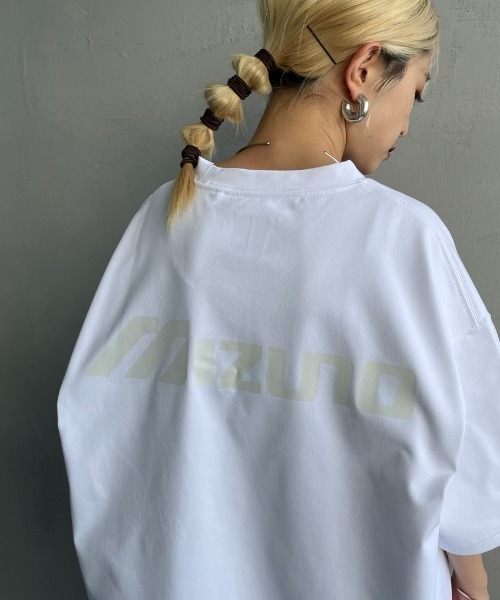 MIZUNO（ミズノ　）の「[MIZUNO/ミズノ] 別注 ドローコード付き バックプリントTシャツ（Tシャツ/カットソー・レディース・ブラック/グレイッシュベージュ/ホワイト・L/M/S/XL）」の20枚目の写真