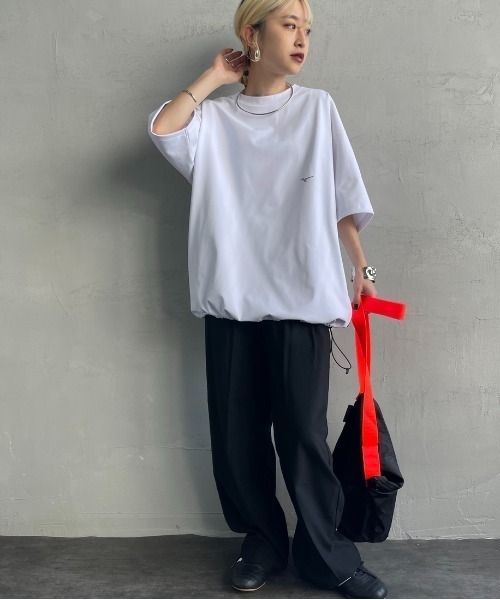 MIZUNO（ミズノ　）の「[MIZUNO/ミズノ] 別注 ドローコード付き バックプリントTシャツ（Tシャツ/カットソー・レディース・ブラック/グレイッシュベージュ/ホワイト・L/M/S/XL）」の12枚目の写真