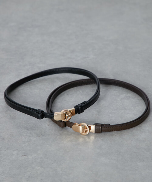 un dix cors（アンディコール）の「スライド式マグネットベルト（ベルト・レディース・ブラック/ブラウン・FREE）」の2枚目の写真