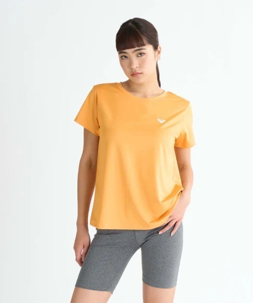 ROXY（ロキシー）の「UPLIFTING LIFE/ロキシー水陸両用ワンポイント半袖ロゴTシャツ（Tシャツ/カットソー・レディース・オレンジ/グレー/ブラック/ホワイト・LARGE/SMALL/MEDIUM）」の4枚目の写真