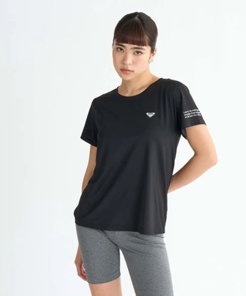 ROXY（ロキシー）の「UPLIFTING LIFE/ロキシー水陸両用ワンポイント半袖ロゴTシャツ（Tシャツ/カットソー・レディース・オレンジ/グレー/ブラック/ホワイト・LARGE/SMALL/MEDIUM）」の2枚目の写真