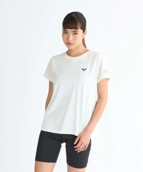 ROXY（ロキシー）の「UPLIFTING LIFE/ロキシー水陸両用ワンポイント半袖ロゴTシャツ（Tシャツ/カットソー・レディース・オレンジ/グレー/ブラック/ホワイト・LARGE/SMALL/MEDIUM）」の5枚目の写真