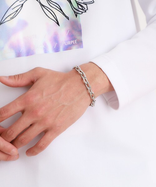 THE SHOP TK （ザ ショップ ティーケー ）の「シンプルアソートブレスレット シルバー／ブラック（ブレスレット・メンズ・ブラック/シルバー/シルバー系・00）」の4枚目の写真