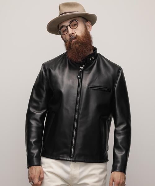 Schott（ショット）の「Schott/ショット/641 RIDERS/641ライダース（ライダースジャケット・メンズ・ブラック・34/36/44/46/38/42/40）」の4枚目の写真