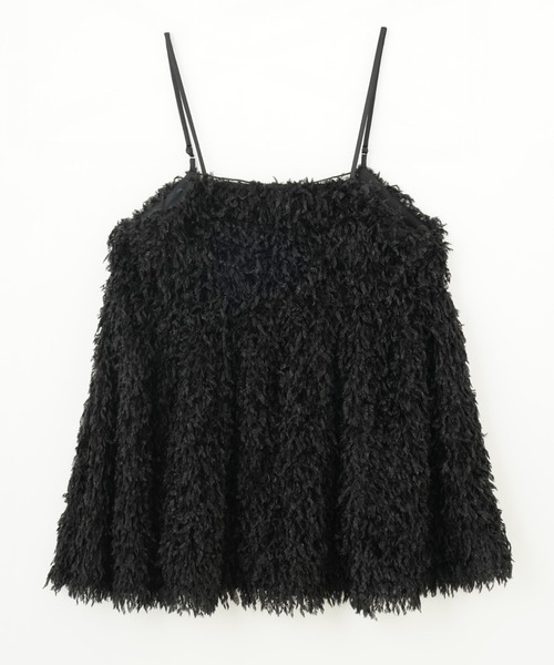 ROSE BUD（ローズバッド）の「ＦＲＩＮＧＥ　ＣＡＭＩＳＯＬＥ　ＢＬＯＵＳＥ（シャツ/ブラウス・レディース・ブラック/ホワイト・ONE SIZE）」の12枚目の写真