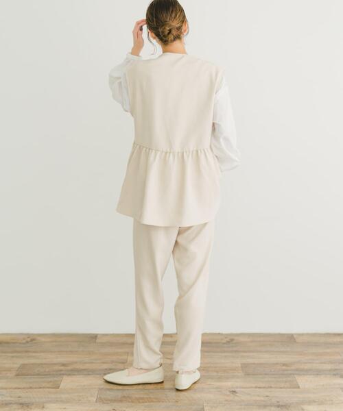 ITEMS URBANRESEARCH（アイテムズ アーバンリサーチ）の「ペプラムブラウス×パンツ3セット（セットアップ・レディース・ブラック/モカ/ホワイト系その他・FREE）」の9枚目の写真