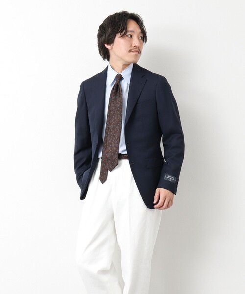 NOLLEY’S（ノーリーズ）の「《ビジカジ対応》IMPORT FABRIC JACKET 25SS（テーラードジャケット・メンズ・ネイビー/チャコールグレー/ベージュ系その他・L/M/S/XL）」の4枚目の写真