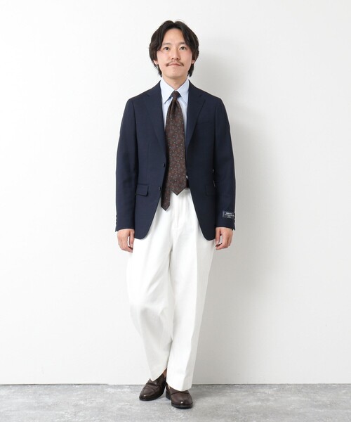 NOLLEY’S（ノーリーズ）の「《ビジカジ対応》IMPORT FABRIC JACKET 25SS（テーラードジャケット・メンズ・ネイビー/チャコールグレー/ベージュ系その他・L/M/S/XL）」の5枚目の写真