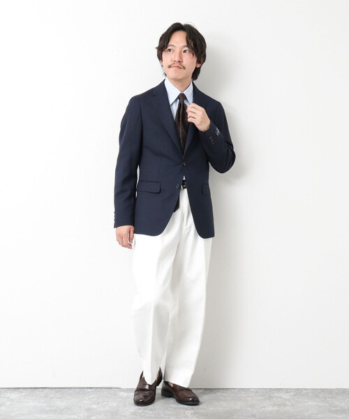 NOLLEY’S（ノーリーズ）の「《ビジカジ対応》IMPORT FABRIC JACKET 25SS（テーラードジャケット・メンズ・ネイビー/チャコールグレー/ベージュ系その他・L/M/S/XL）」の9枚目の写真