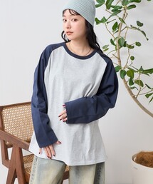 ロンT」に該当するブルー・ネイビー/青色系のファッション通販