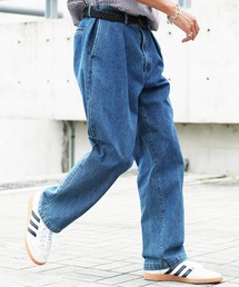 ライトオンスデニム タックイージーワイドパンツ