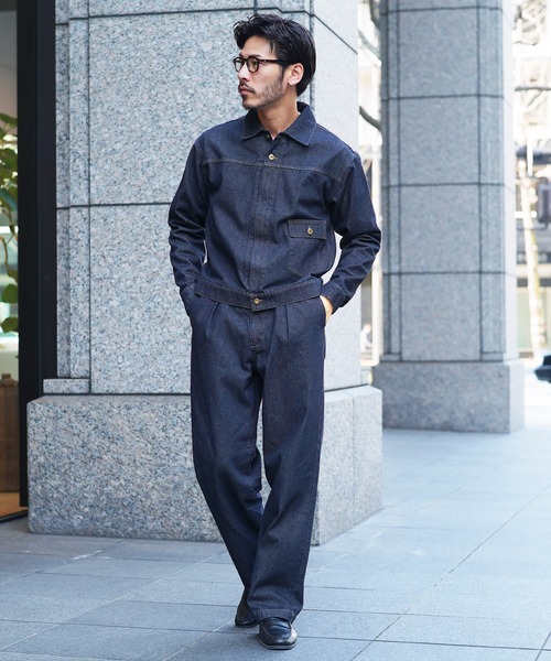 jiggys shop(ジギーズショップ)の「ライトオンスデニム タックイージーワイドパンツ(デニムパンツ・メンズ・ブルー系その他2/ブラック/ブルー系その他・SMALL/MEDIUM/X-LARGE/LARGE)」の12枚目の写真