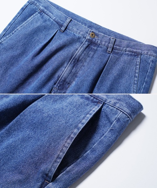 jiggys shop(ジギーズショップ)の「ライトオンスデニム タックイージーワイドパンツ(デニムパンツ・メンズ・ブルー系その他2/ブラック/ブルー系その他・SMALL/MEDIUM/X-LARGE/LARGE)」の22枚目の写真