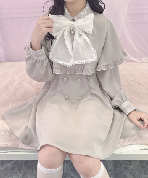 ROJITA(ロジータ)の「ケープワンピース(ワンピース・レディース・ブラック/ホワイト/パープル・FREE)」の1枚目の写真