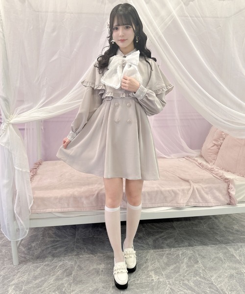 ROJITA(ロジータ)の「ケープワンピース(ワンピース・レディース・ブラック/ホワイト/パープル・FREE)」の15枚目の写真