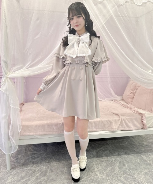 ROJITA(ロジータ)の「ケープワンピース(ワンピース・レディース・ブラック/ホワイト/パープル・FREE)」の5枚目の写真