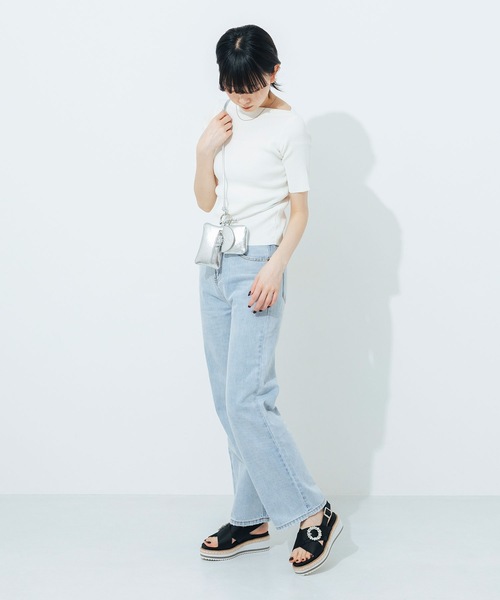 軽量・S-LLサイズ展開】クロスベルトジュートビジューサンダル