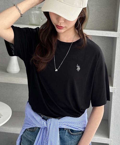 セール】GeeRA別注【U.S. POLO ASSN.】ワンポイント刺繍スラブシアー