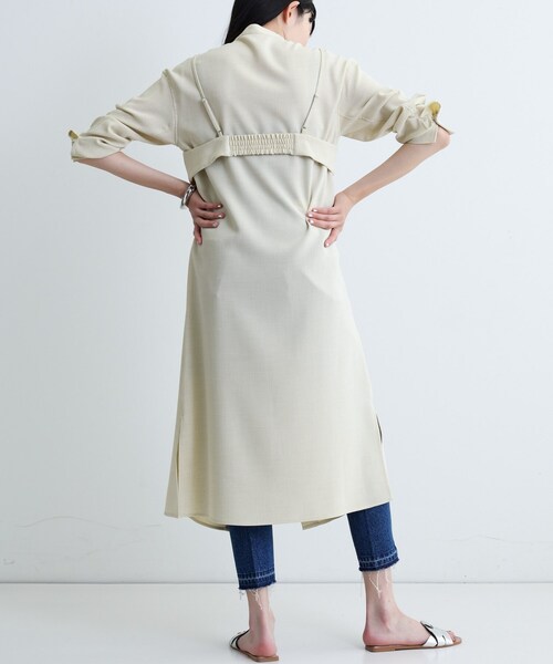 GALLEST（ギャレスト）の「【セレモニー/オケージョン/通勤】ビスチェセットシャツドレス【2WAY】（ワンピース・レディース・ダークグレー/ライトベージュ・40/38/36）」の5枚目の写真