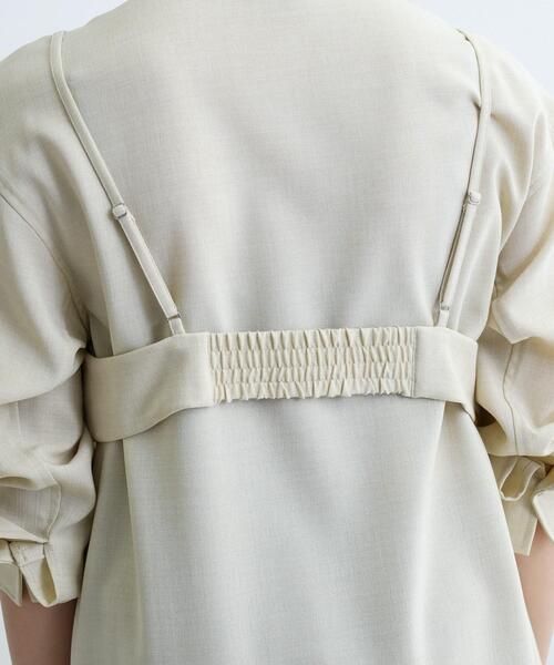 GALLEST（ギャレスト）の「【セレモニー/オケージョン/通勤】ビスチェセットシャツドレス【2WAY】（ワンピース・レディース・ダークグレー/ライトベージュ・40/38/36）」の9枚目の写真