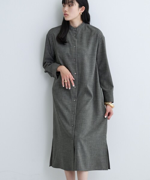 GALLEST（ギャレスト）の「【セレモニー/オケージョン/通勤】ビスチェセットシャツドレス【2WAY】（ワンピース・レディース・ダークグレー/ライトベージュ・40/38/36）」の14枚目の写真