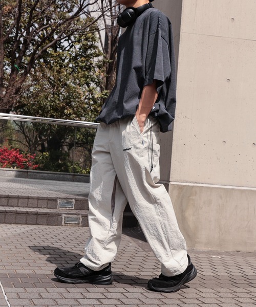 meltum ナイロンパンツ ネイビー F meltum（メルタム）の「VENTILATION WIDE PANTS / ベンチ