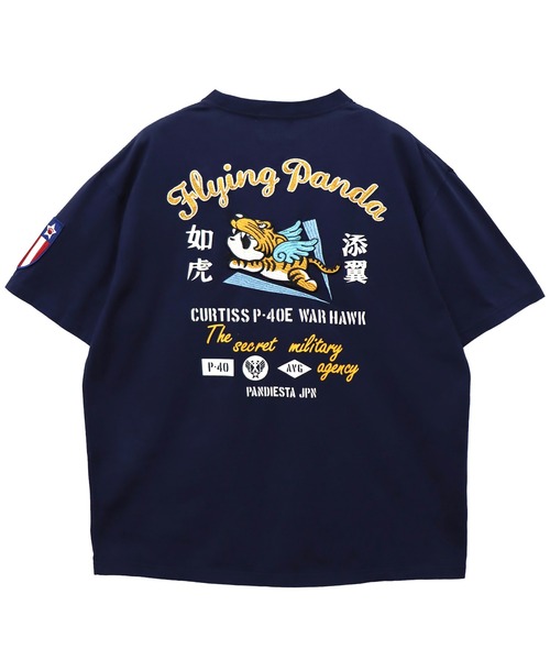 PANDIESTA（パンディエスタ）の「フライングパンダTシャツ(M2)（Tシャツ/カットソー・メンズ・ネイビー/ホワイト/ブラック・M/XXL/XL/L）」の8枚目の写真
