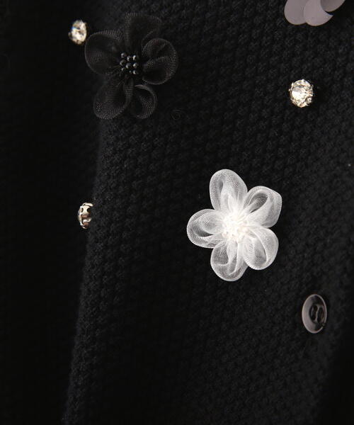 美品 LEONARD シルク混 ニット トップス フラワー 42 美品 LEONARD ニット トップス フラワー シルク 42
