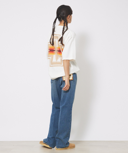 ABAHOUSE(アバハウス)の「【PENDLETON/ペンドルトン】 BACK PRINT Tシャツ / バックプリント半袖Tシャツ(Tシャツ/カットソー・メンズ・オフホワイト/グレー/ブラック/サーモンピンク/グリーン系その他・M/L)」の6枚目の写真