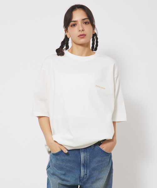 ABAHOUSE(アバハウス)の「【PENDLETON/ペンドルトン】 BACK PRINT Tシャツ / バックプリント半袖Tシャツ(Tシャツ/カットソー・メンズ・オフホワイト/グレー/ブラック/サーモンピンク/グリーン系その他・M/L)」の8枚目の写真