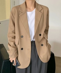 薄手ダブル テーラードジャケット