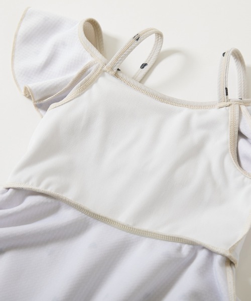 devirock(デビロック)の「2WAYで着られる UVカット ワンピース風セパレート水着(水着・キッズ・パープル系1/サックスブルー系/ホワイト系2/ホワイト系1・160cm/150cm/140cm/130cm/120cm/110cm/100cm)」の7枚目の写真