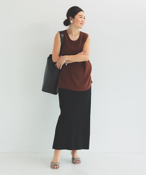 「Demi-Luxe BEAMS」 ノースリーブブラウス ONE SIZE ブラック レディース Demi-Luxe BEAMS（デミルクス ビームス）ペプラム ノースリーブ