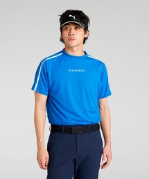 モックネック」に該当するブルー・ネイビー/青色系のメンズ
