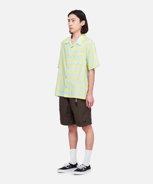 Gramicci(グラミチ)の「CHECKERD RAYON SHIRT|チェッカードレーヨンシャツ(シャツ/ブラウス・メンズ・ネイビー/チェック・M/XL/XXL/S/L)」の9枚目の写真