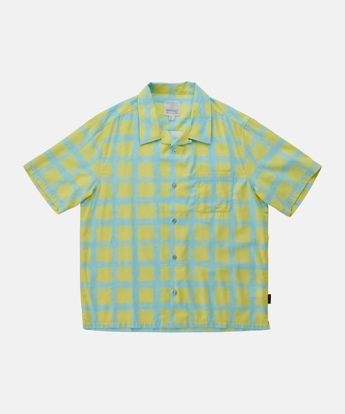 Gramicci(グラミチ)の「CHECKERD RAYON SHIRT|チェッカードレーヨンシャツ(シャツ/ブラウス・メンズ・ネイビー/チェック・M/XL/XXL/S/L)」の4枚目の写真